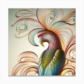 Glass Parrot 3 Canvas Print