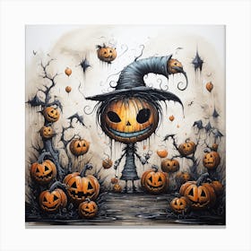 Halloween Jack O Lantern Canvas Print