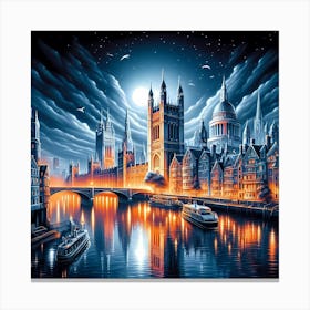 London At Night Canvas Print