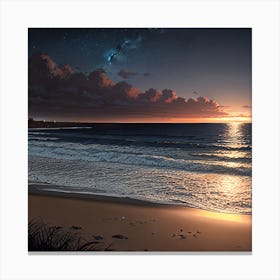 Sunset On The Beach 4 Canvas Print