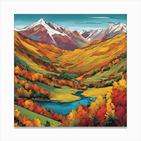 Autumn Valley Canvas Print