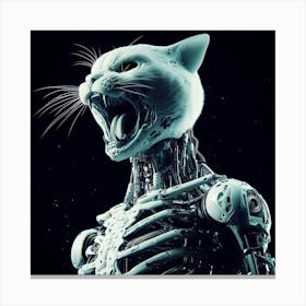 Cat Skeleton Canvas Print