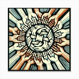 Circle Of Hands 1 Canvas Print