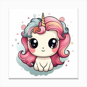 Cute Unicorn 708 Canvas Print