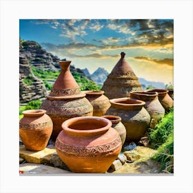 Firefly The People Of The Indus Valley Civilization Used A Variety Of Pottery Vessels For Various Pu (4) Canvas Print