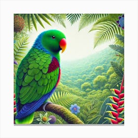 Tropical Parrot Canvas Print