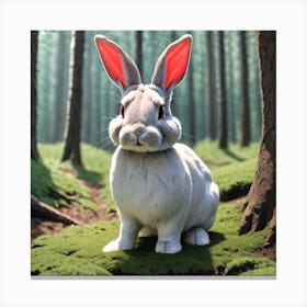 Rabbit In The Woods 1 Canvas Print