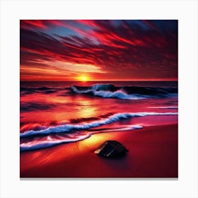 Sunset On The Beach 588 Canvas Print