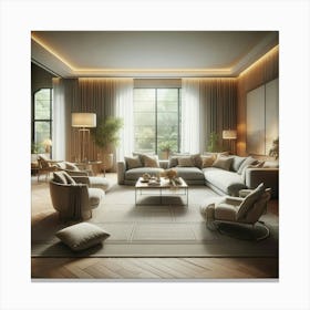 Modern Living Room 41 Canvas Print