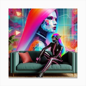 Futuristic Woman Canvas Print