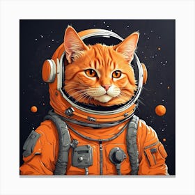 Astronaut Cat 6 Canvas Print