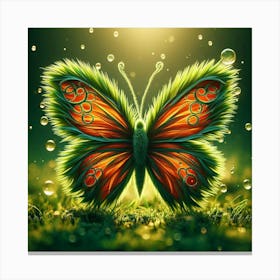 Butterfly In The Grass 1 Canvas Print