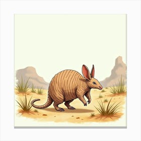 Armadillo 4 Canvas Print