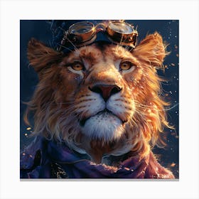 Steampunk Lion Canvas Print