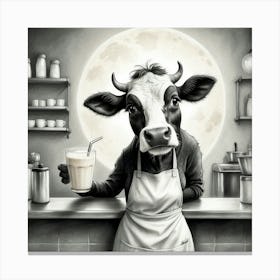 Cow Milk Canvas Print