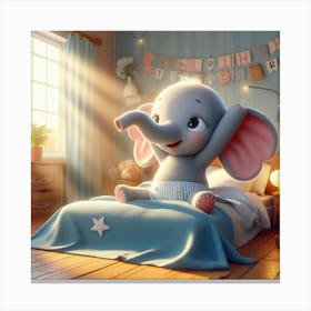 Elephant In The Bedroom Canvas Print