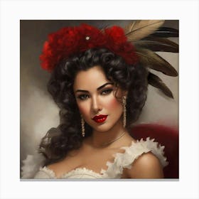 Mexican Beauty Portrait 15 Canvas Print