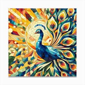 Abstract Peacock 3 Canvas Print