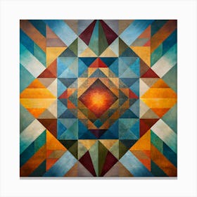 Geometric Abstract Painting 1 Canvas Print