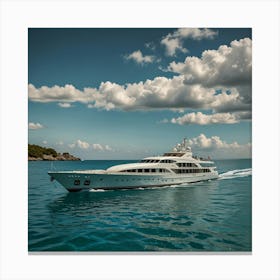 Yacht On The Water Canvas Print