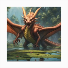 Dragon In The Forest 1 Canvas Print