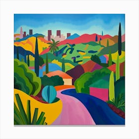 Abstract Travel Collection Los Angeles Usa 2 Canvas Print