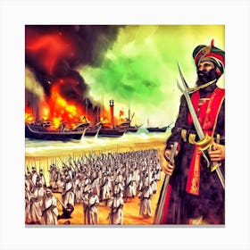 Battle Of Agra 1 Canvas Print