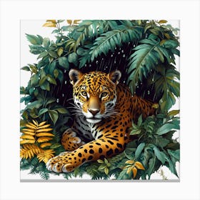 Jaguar In The Jungle 1 Canvas Print