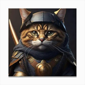 Knight Cat Canvas Print