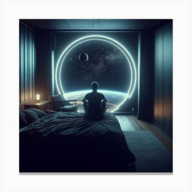 Man In Space 5 Canvas Print