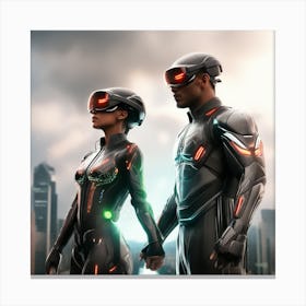 Futuristic Couple 86 Canvas Print