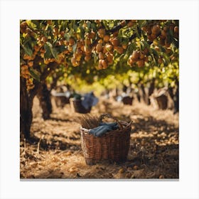 Peach Orchard Canvas Print