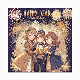 Happy New Year 4 Canvas Print