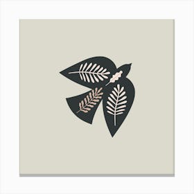 Dove With Leaves Canvas Print