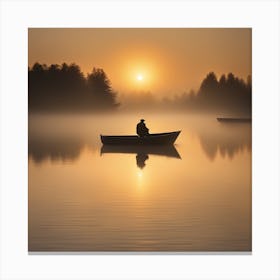 Sunrise On The Lake Canvas Print