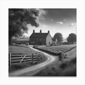 Black And White Painting Canvas Print