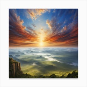 Sunrise Over The Mountains 8 Canvas Print