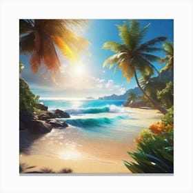 Beach Scene 7 Canvas Print