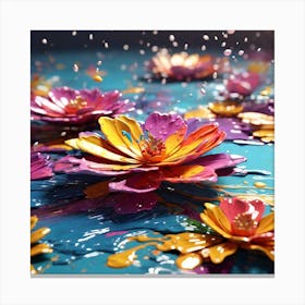 Leonardo Diffusion Xl Colorful Paint Splash Glitter Hermoso Ra 1 Canvas Print