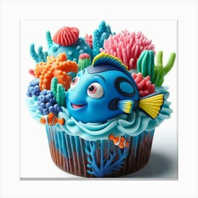 Finding Nemo Cupcake Canvas Print