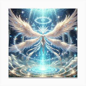 Celestial Seraph Luminous Descent Canvas Print