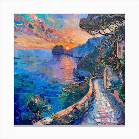 Amalfi Coast Sunset 2 Canvas Print