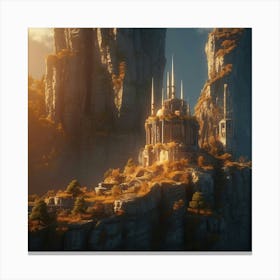 Castle In The Mountains Canvas Print