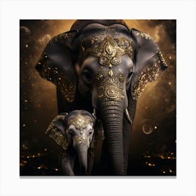 Elephant Series Artjuice By Csaba Fikker 026 Canvas Print