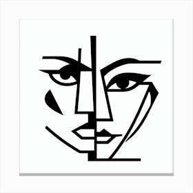 Abstract Face Painting Canvas Print