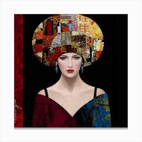 Woman In A Hat 4 Canvas Print