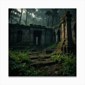 Ruins In The Forest 1 Canvas Print