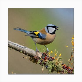 Tit on branch 28 Canvas Print