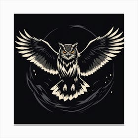 Black Owl Canvas Print