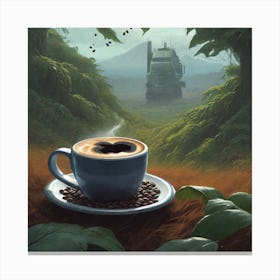 Coffee In The Jungle Canvas Print